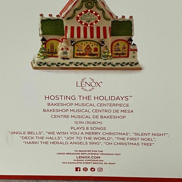 This is for a New Lenox Hosting the Holidays Light-Up & Musical Bakeshop Centerp - Picture 9 of 10